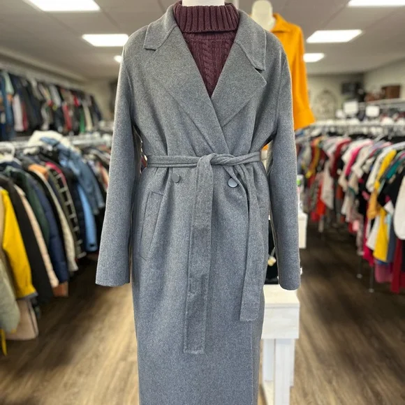 Gray Long Overcoat - Picture 4 of 4